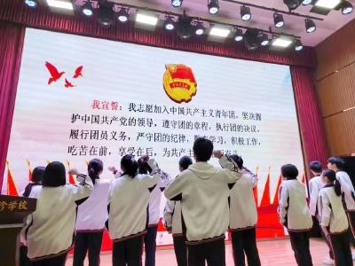 郧阳区献珍学校举行2023年新团员入团仪式