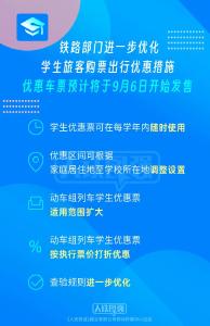 火车学生票优惠新政，来了！