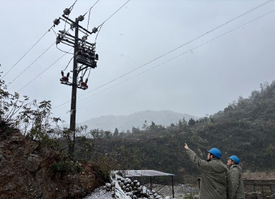 国网郧县供电公司白桑供电所：冒雪特巡筑牢冬季用电防线