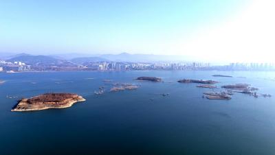 十堰郧阳：汉江群岛冬景旖旎