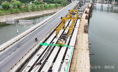 G209郧阳区沙洲大桥改扩建工程加速推进