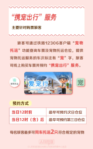 全国121座高铁站+228趟列车可以托运宠物了