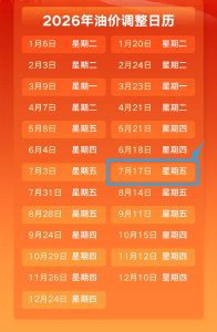 油价调整通知