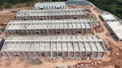 奋力建设滨江绿色发展先行区｜郧阳区粮食产业园：战高温抢工期 项目建设快速推进