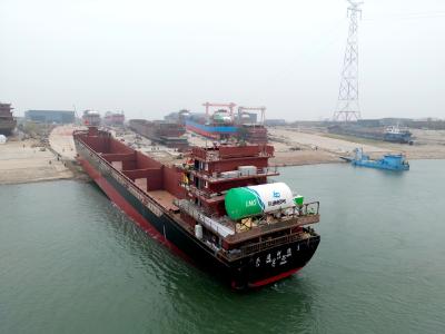 夷陵首艘新能源货船“乐通新能3”顺利吉水