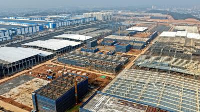 【新局启幕 实干作答】楚能新能源宜昌80GWh全新一代锂电池项目冲刺主体结构全面封顶