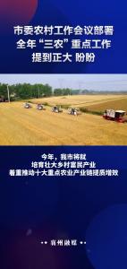 市委农村工作会议部署全年“三农”重点工作+提到正大+盼盼