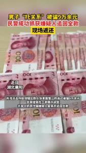 被骗9万余元 民警成功抓获嫌疑人追回全款