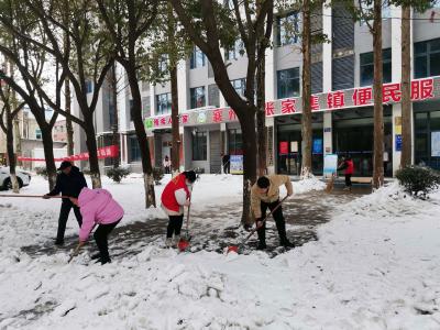 张家集镇便民服务中心：清雪除障行动  开辟便民之路