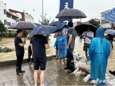 风雨中的坚守 石桥镇党员干部防汛一线显担当