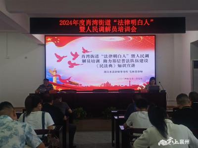 肖湾街道举办“法律明白人”暨人民调解员培训班