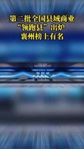 第二批全国县域商业“领跑县”出炉！襄州榜上有名