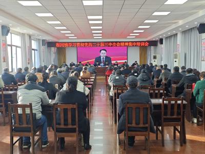 程河镇举办学习贯彻党的二十届三中全会精神集中培训会