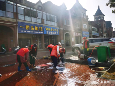 肖湾街道开展环境卫生清扫活动