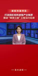襄州：打造园区矩阵建强产业集群 推动“两资三能”工程见行见效