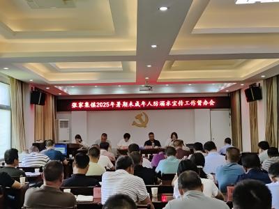 张家集镇召开2025年暑期未成年人防溺水宣传工作督办会