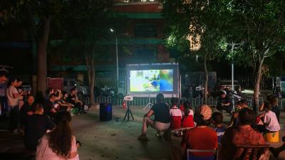 浩然街道：幕布当课堂 安全“映”民心