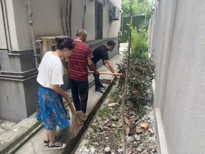 潘台社区：清洁家园“践”文明 周五行动换新颜