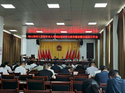 峪山镇召开贯彻中央八项规定精神 学习教育整治整改成效工作会