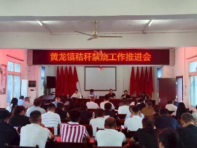 黄龙镇召开2025年秋季秸秆禁烧工作推进会 守护蓝天净土