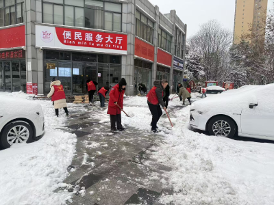 寒冬里的温暖守护：社区工作人员集体铲雪筑起安全出行路