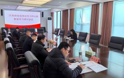 区政府党组理论学习中心组集体学习研讨会议召开
