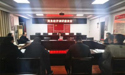 区领导到区商务局调研商务经济运行情况