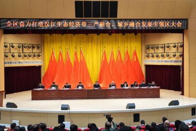 全区奋力打造汉江生态经济带三产融合、城乡融合发展引领区大会召开