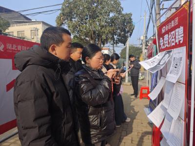 程河镇：招聘会邂逅相亲角 春风送岗又牵缘