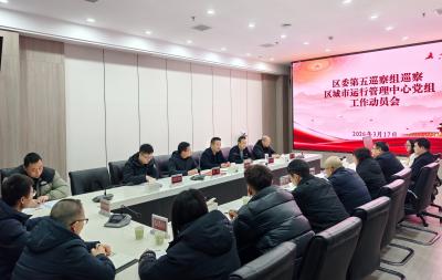区委第五巡察组巡察区城市运行管理中心党组工作动员会召开