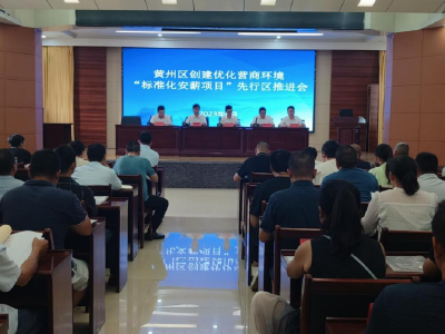 黄州区召开创建优化营商环境 “标准化安薪项目”先行区推进会
