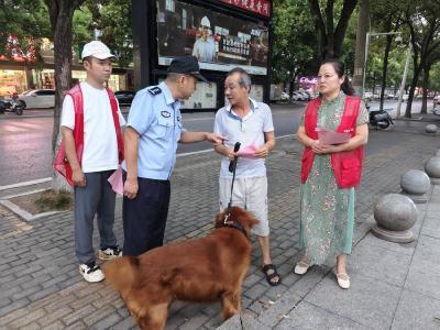 赤壁街道青砖湖社区开展文明养犬宣传活动