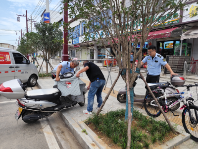 黄州区路口镇开展非机动车乱停乱放集中整治行动