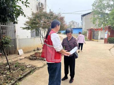 黄州区龙王山社区开展秸秆禁烧宣传巡查活动