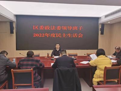 区委政法委召开2022年度领导班子民主生活会