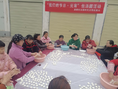 【我们的节日.精神的家园】泉塘社区开展包汤圆活动