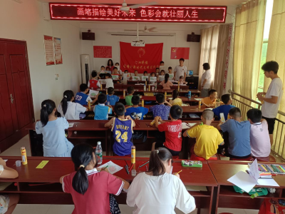 古塘村：快乐度暑假 巧手绘童心