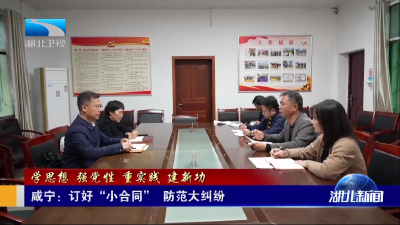 （长江云）赞！咸安这项工作被《湖北新闻》关注！