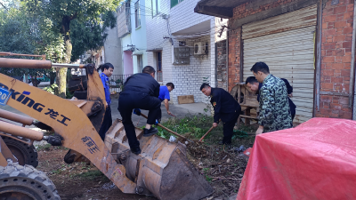 利民社区联合城管执法人员开展环境专项整治行动