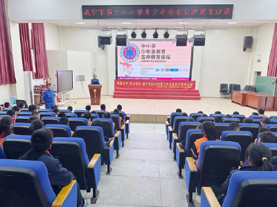 咸宁市第十八小学开展青少年安全自护教育活动