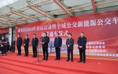 咸安区2024年春运启动暨全域公交新能源公交车运营通车仪式举行