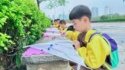 咸安区温泉幼儿园育才分园：萌娃绘风筝 童心感党恩