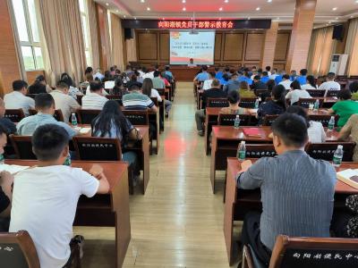 向阳湖镇召开党员干部警示教育会