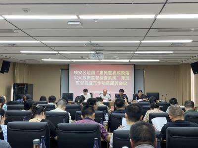 咸安区召开2024年惠民惠农政策落实大数据监督工作动员会