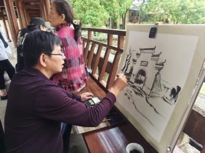 笔墨丹青绘古镇 湖北省中国画创作培训班走进汀泗桥镇