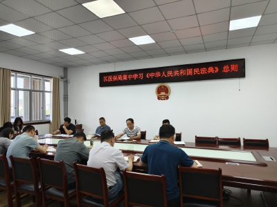 区医保局开展“民法典宣传月”活动