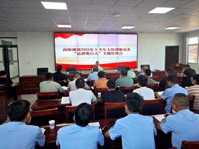 向阳湖镇开展人民调解员与法律明白人培训