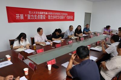 区人大文化保护代表小组开展“聚力支点建设・助力乡村文化振兴”代表行动