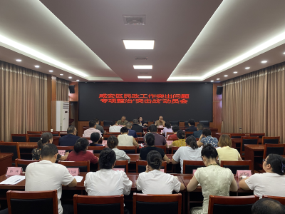 咸安区召开民政工作突出问题专项整治“突击战”动员会