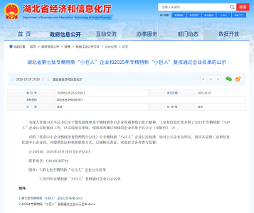 咸安区再添4家国家级“小巨人”企业 新增数量排名全市第一